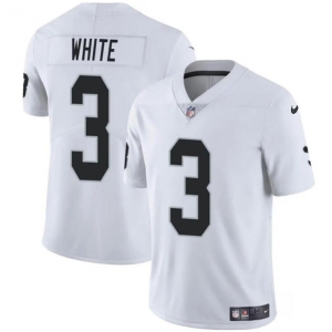 Men's Las Vegas Raiders #3 Zamir White White 2024 Vapor Football Stitched Jersey