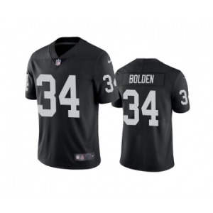 Men's Las Vegas Raiders #34 Brandon Bolden Black Vapor Limited Stitched Jersey
