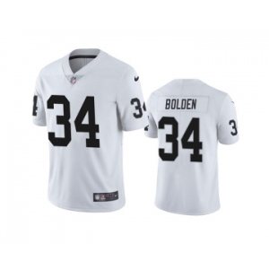 Men's Las Vegas Raiders #34 Brandon Bolden White Vapor Limited Stitched Jersey