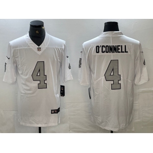 Men's Las Vegas Raiders #4 Aidan O'Connell White Vapor Untouchable Football Stitched Jersey