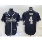 Men's Las Vegas Raiders #4 Derek Carr Black Stitched MLB Cool Base Nike Baseball Jersey