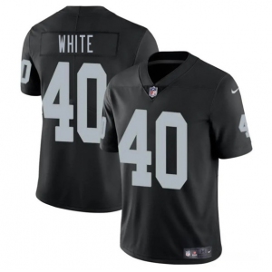 Men's Las Vegas Raiders #40 Devin White Black 2025 Vapor Football Stitched Jersey
