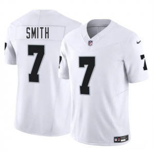 Men's Las Vegas Raiders #7 Geno Smith White 2025 F.U.S.E. Vapor Football Stitched Jersey