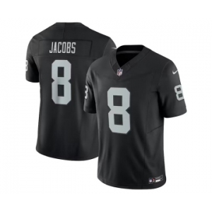 Men's Las Vegas Raiders #8 Josh Jacobs Black 2023 F.U.S.E. Vapor Untouchable Stitched Football Jersey