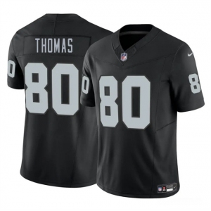 Men's Las Vegas Raiders #80 Ian Thomas Black 2025 F.U.S.E. Vapor Football Stitched Jersey