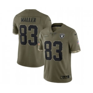 Men's Las Vegas Raiders #83 Darren Waller 2022 Olive Salute To Service Limited Stitched Jersey