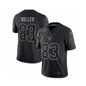 Men's Las Vegas Raiders #83 Darren Waller Black Reflective Limited Stitched Football Jersey