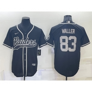 Men's Las Vegas Raiders #83 Darren Waller Black Stitched MLB Cool Base Nike Baseball Jersey