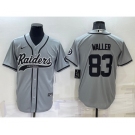 Men's Las Vegas Raiders #83 Darren Waller Grey Stitched MLB Cool Base Nike Baseball Jersey