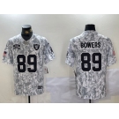 Men's Las Vegas Raiders #89 Brock Bowers 2024 Arctic Camo Salute To Service Limited Stitched Football Jersey