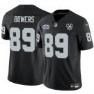 Men's Las Vegas Raiders #89 Brock Bowers Black 2024 F.U.S.E 65th Anniversary Patch Vapor Stitched Football Jersey