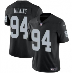 Men's Las Vegas Raiders #94 Christian Wilkins Black Vapor Football Stitched Jersey
