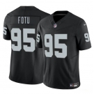 Men's Las Vegas Raiders #95 Leki Fotu Black 2025 F.U.S.E. Vapor Football Stitched Jersey