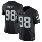 Men's Las Vegas Raiders #98 Maxx Crosby Black 2025 F.U.S.E. With 4-Star C Patch Vapor Limited Football Stitched Jersey