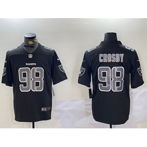 Men's Las Vegas Raiders #98 Maxx Crosby Black Limited Fashion Vapor Jersey