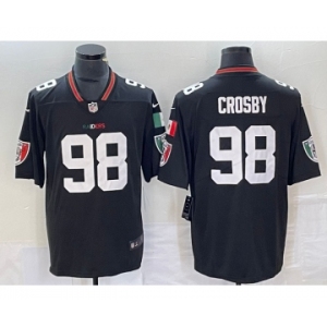 Men's Las Vegas Raiders #98 Maxx Crosby Black Mexico Vapor Limited Football Stitched Jersey