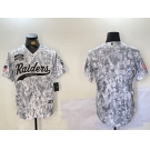 Men's Las Vegas Raiders Blank 2024 Arctic Camo Salute to Service Stitched Baseball Jersey