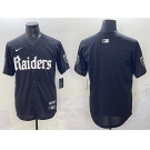 Men's Las Vegas Raiders Blank Black 'Gothic Sin City Shadows Edition' Vapor Limited Stitched Baseball Jersey