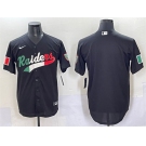 Men's Las Vegas Raiders Blank Black Mexico Cool Base Stitched Baseball Jersey