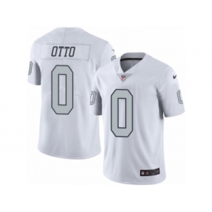 Men's Nike Oakland Raiders #0 Jim Otto Limited White Rush NFL Jersey