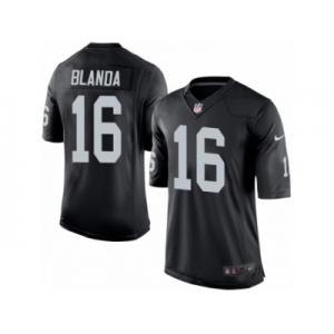 Men's Nike Oakland Raiders #16 George Blanda Limited Black Team Color NFL Jersey