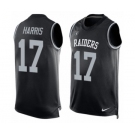 Men's Nike Oakland Raiders #17 Dwayne Harris Limited Black Player Name & Number Tank Top NFL Jersey