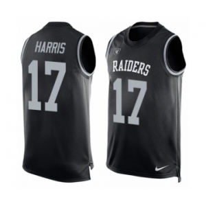 Men's Nike Oakland Raiders #17 Dwayne Harris Limited Black Player Name & Number Tank Top NFL Jersey