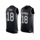 Men's Nike Oakland Raiders #18 Connor Cook Limited Black Player Name & Number Tank Top NFL Jersey