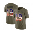 Men's Nike Oakland Raiders #19 Brandon LaFell Limited Olive USA Flag 2017 Salute to Service NFL Jersey