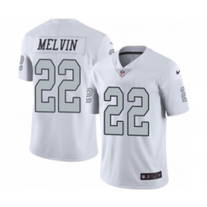 Men's Nike Oakland Raiders #22 Rashaan Melvin Limited White Rush Vapor Untouchable NFL Jersey