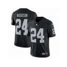 Men's Nike Oakland Raiders #24 Charles Woodson Vapor Untouchable Limited Black Team Color NFL Jersey