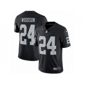 Men's Nike Oakland Raiders #24 Charles Woodson Vapor Untouchable Limited Black Team Color NFL Jersey