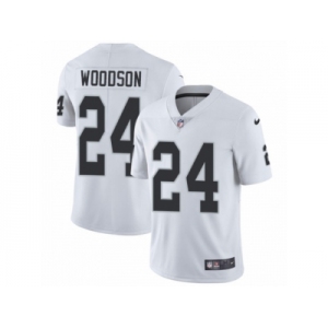 Men's Nike Oakland Raiders #24 Charles Woodson Vapor Untouchable Limited White NFL Jersey