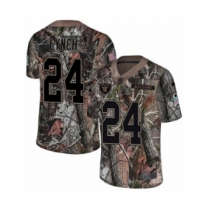 Men's Nike Oakland Raiders #24 Marshawn Lynch Limited Camo Rush Realtree NFL Jersey