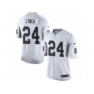 Men's Nike Oakland Raiders #24 Marshawn Lynch Limited White NFL Jersey