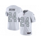 Men's Nike Oakland Raiders #24 Willie Brown Limited White Rush NFL Jersey