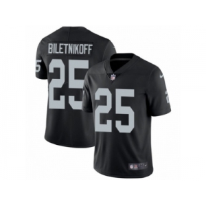 Men's Nike Oakland Raiders #25 Fred Biletnikoff Vapor Untouchable Limited Black Team Color NFL Jersey