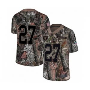 Men's Nike Oakland Raiders #27 Reggie Nelson Limited Camo Rush Realtree NFL Jersey