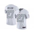 Men's Nike Oakland Raiders #27 Reggie Nelson Limited White Rush NFL Jersey