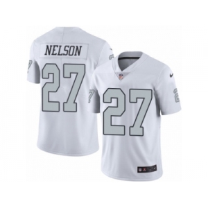 Men's Nike Oakland Raiders #27 Reggie Nelson Limited White Rush NFL Jersey