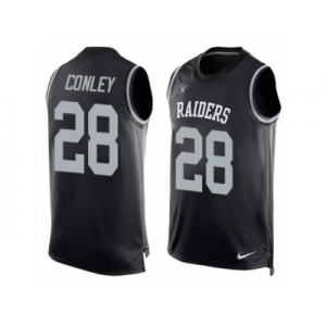 Men's Nike Oakland Raiders #28 Gareon Conley Limited Black Player Name & Number Tank Top NFL Jersey