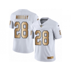 Men's Nike Oakland Raiders #28 Latavius Murray Limited White Gold Rush NFL Jersey