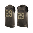 Men's Nike Oakland Raiders #29 David Amerson Limited Green Salute to Service Tank Top NFL Jersey