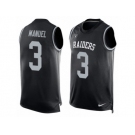 Men's Nike Oakland Raiders #3 E. J. Manuel Limited Black Player Name & Number Tank Top NFL Jersey