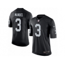 Men's Nike Oakland Raiders #3 E. J. Manuel Limited Black Team Color NFL Jersey