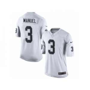 Men's Nike Oakland Raiders #3 E. J. Manuel Limited White NFL Jersey