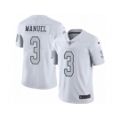 Men's Nike Oakland Raiders #3 E. J. Manuel Limited White Rush NFL Jersey