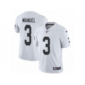 Men's Nike Oakland Raiders #3 E. J. Manuel Vapor Untouchable Limited White NFL Jersey