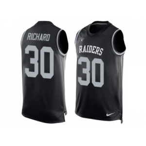 Men's Nike Oakland Raiders #30 Jalen Richard Limited Black Player Name & Number Tank Top NFL Jersey