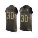 Men's Nike Oakland Raiders #30 Jalen Richard Limited Green Salute to Service Tank Top NFL Jersey